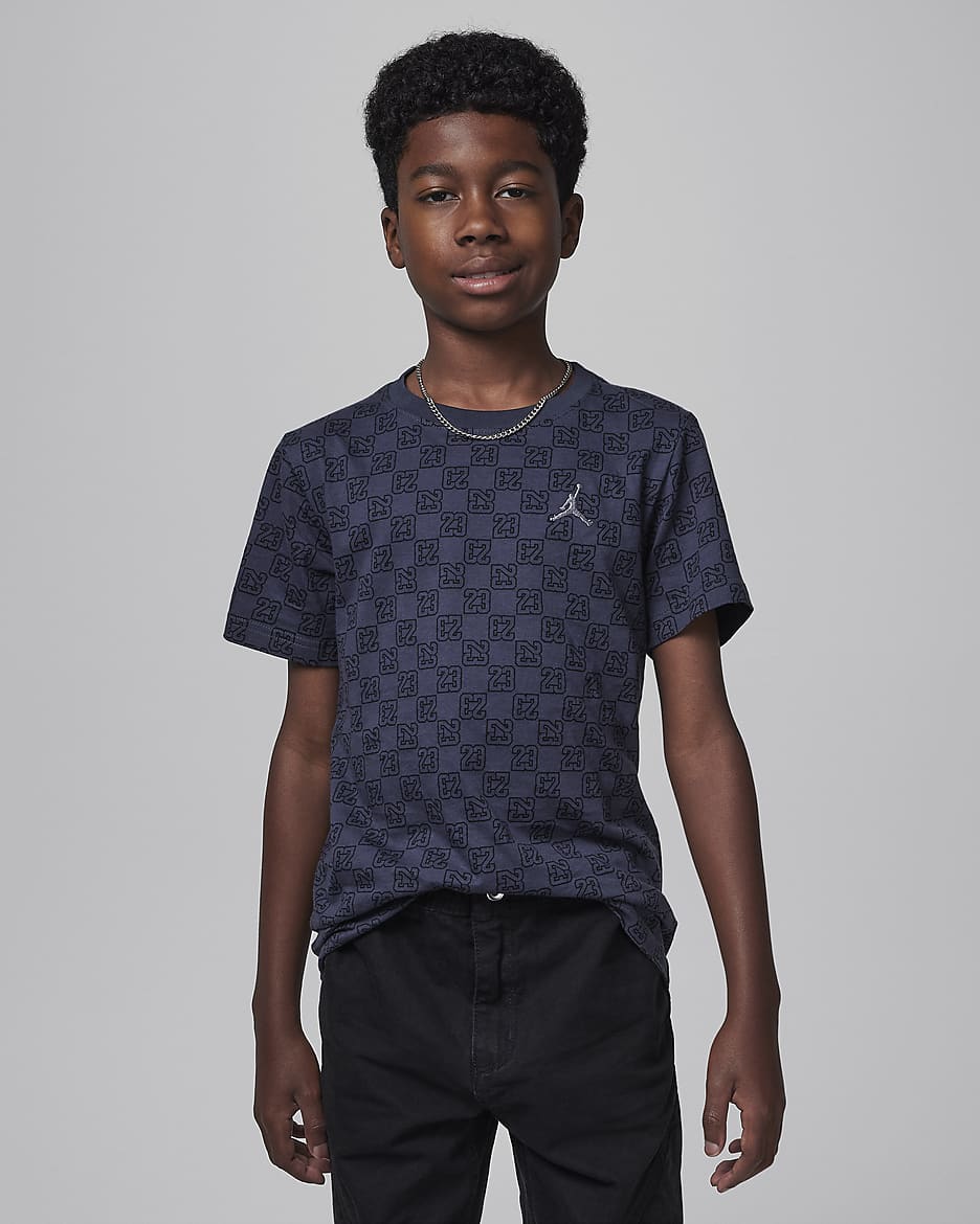 T shirt Monogram 23 stampata Jordan Ragazzo a